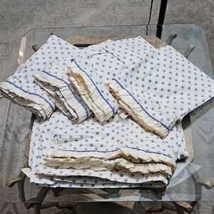 Waverly Lavender & Cream Polka Dot King Sheet Set